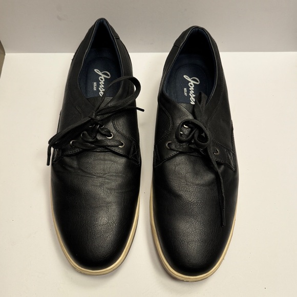 Classic Black Leather Derby Shoes